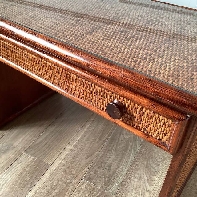 Roche-Bobois rattan desk