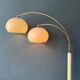 Space Age Dijkstra double arc white mushroom floor lamp