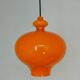 Orange glass pendant lamps by Hans Agne Jakobsson