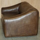 Reclining canapé De Sede DS47 in restored buffalo neck leather