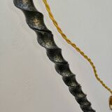 Hammered iron floor lamp base 1970