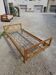 Vintage bed with compass feet from the 1950s