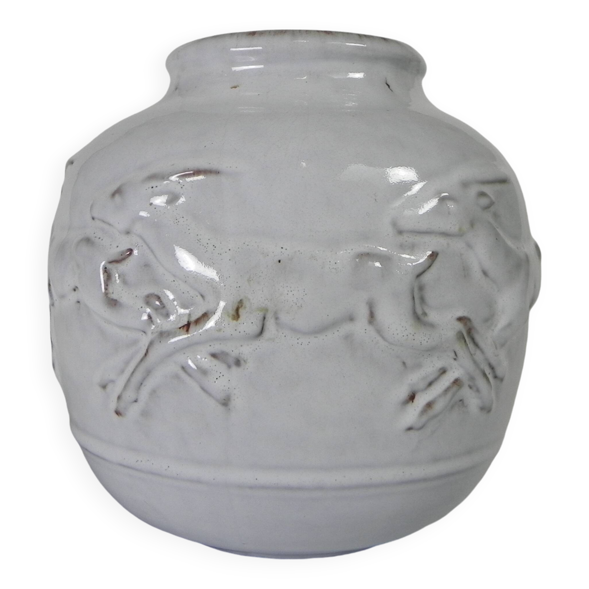 Mobach vase with deer, model 217 by Bouke and Klaas Mobach, 1960s