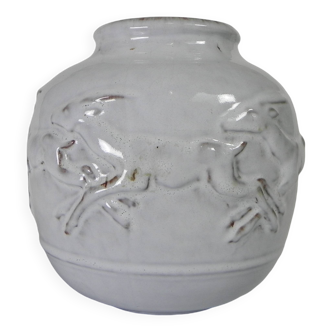 Mobach vase with deer, model 217 by Bouke and Klaas Mobach, 1960s