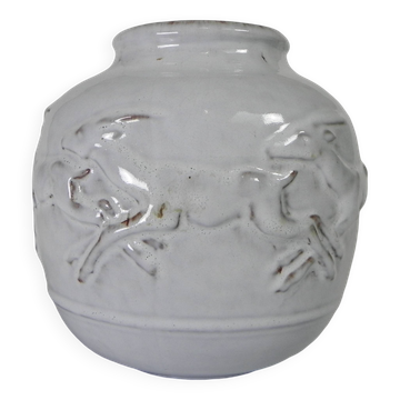 Mobach vase with deer, model 217 by Bouke and Klaas Mobach, 1960s