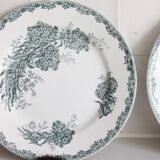 Antique flower plates DAISY St Amand x 2