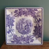 plate or dish with purple and mauve decoration