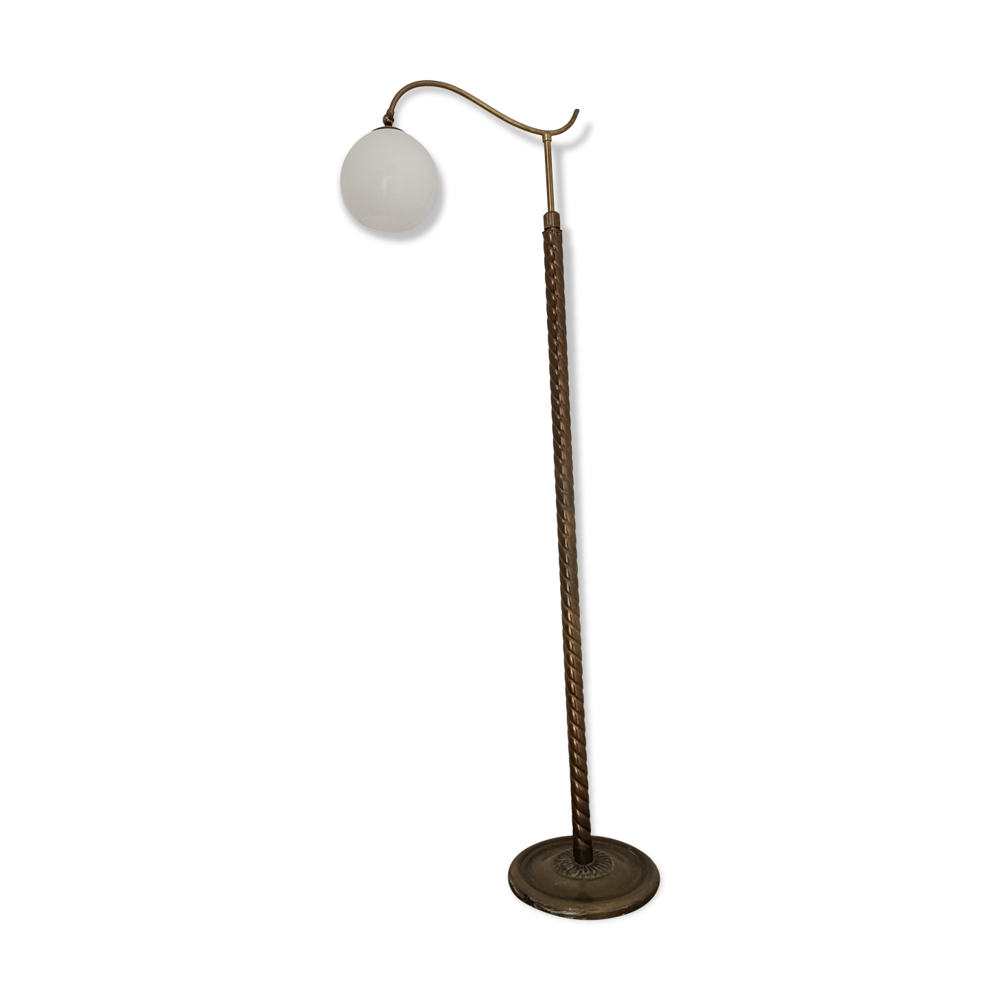 Old brass floor lamp