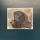 Original Swedish Oil on Canvas – “Blue Jug” by Stig Delang – Signed – Vintage & Framed