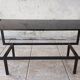 1950s metal and glass coffee table