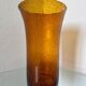 Large amber bubble glass vase from the 60s
