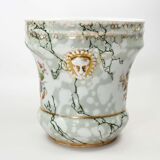 Antique Porcelain planter hand painted with mascarons with lion's head in relief-nineteenth century