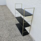 Modular String shelf in gold and black metal