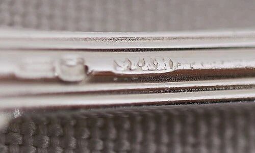 Sfam model Filet, 12 long cake forks, 16 cm, in silver-plated metal.
