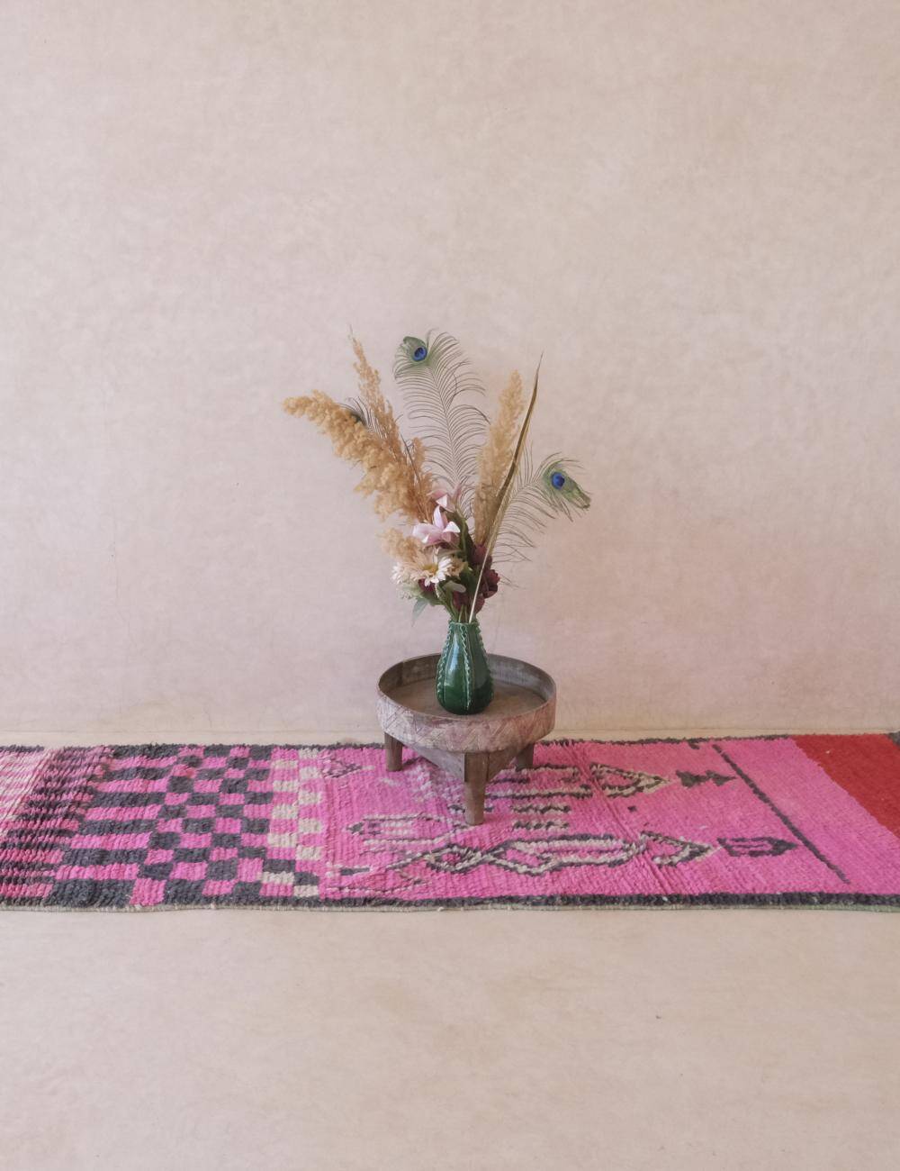 Pink Runner Rug - 354 x 83 cm