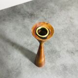 scandinavian teak candle holder