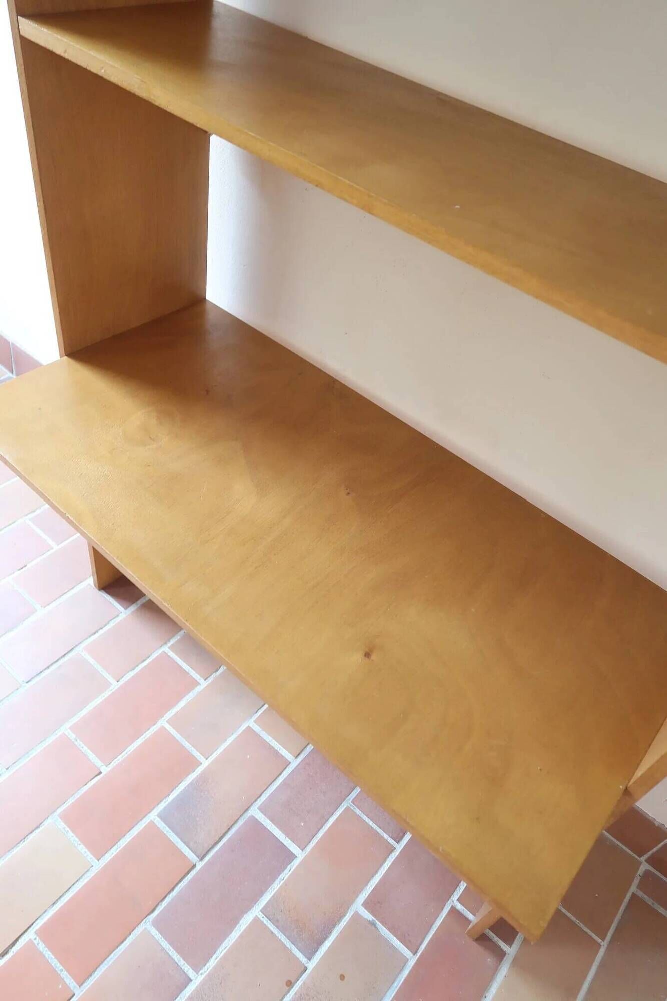 Birch plywood bookshelf, desk top.
