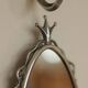 Pair of Mid Century Swedish Pewter Sconces with Mirror by Svenskt - Tenn