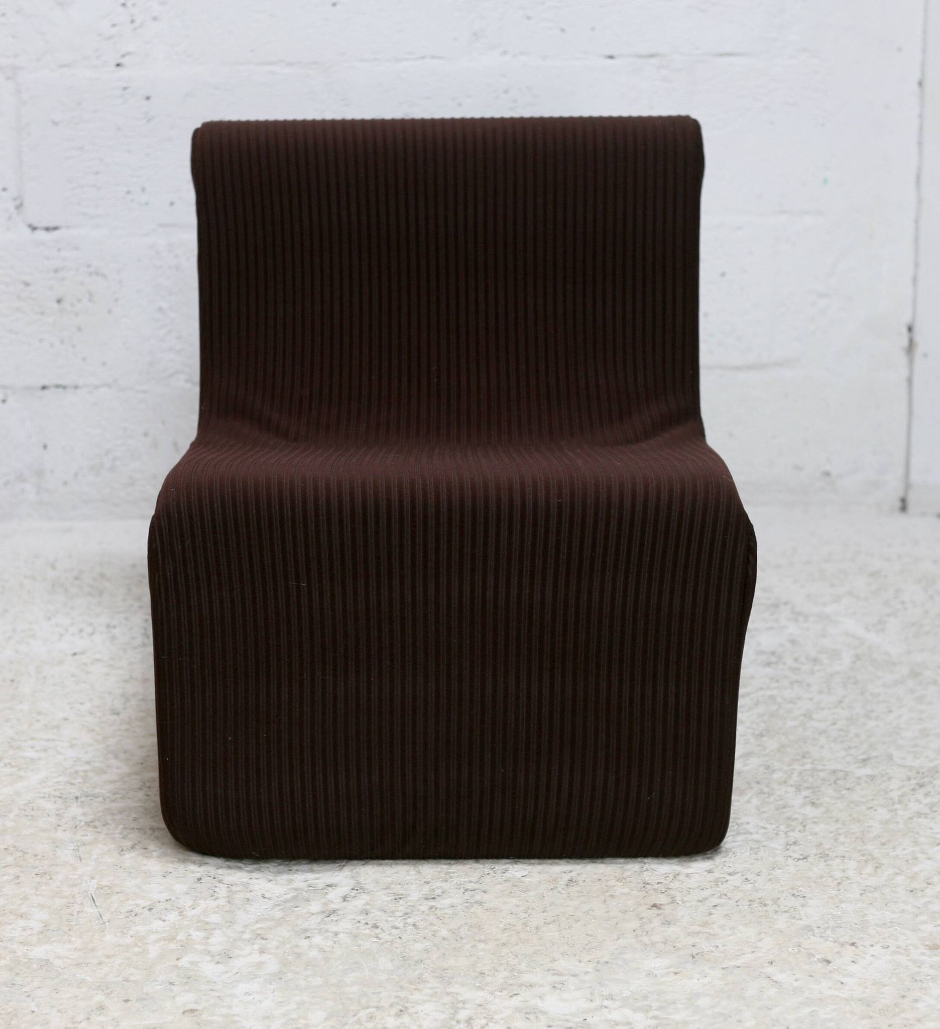 Chair, foam and velvet. Circa 1970