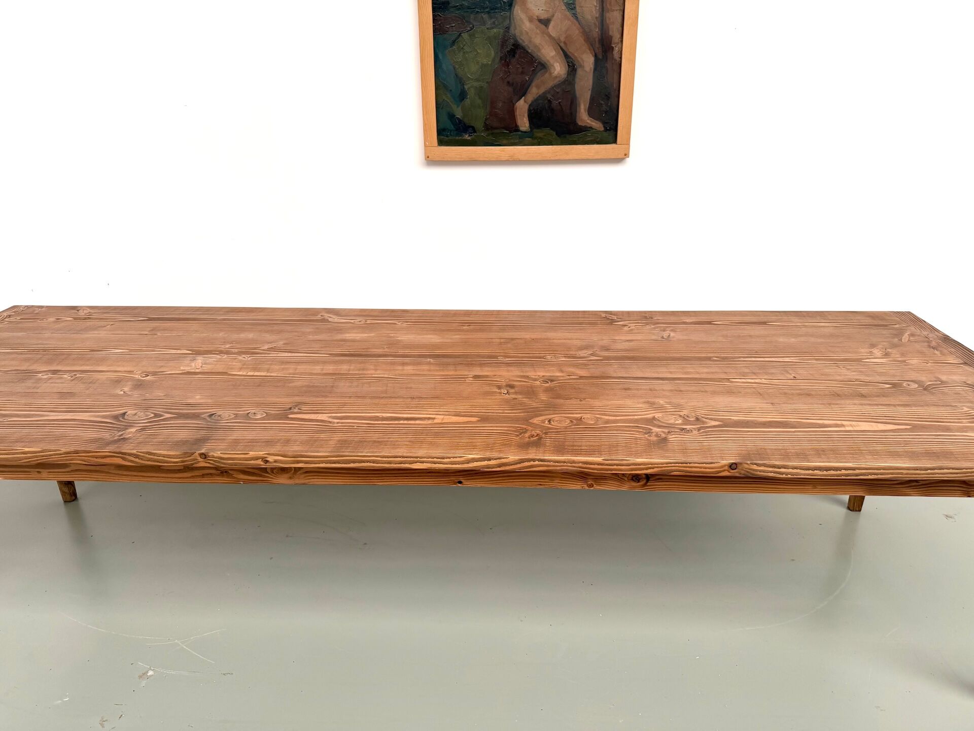 XXL table in solid pine, circa 1970