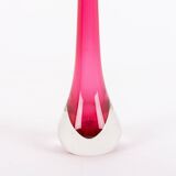 Vase en verre de Paul Kedelv pour Flygsfors, Suède, années 1950