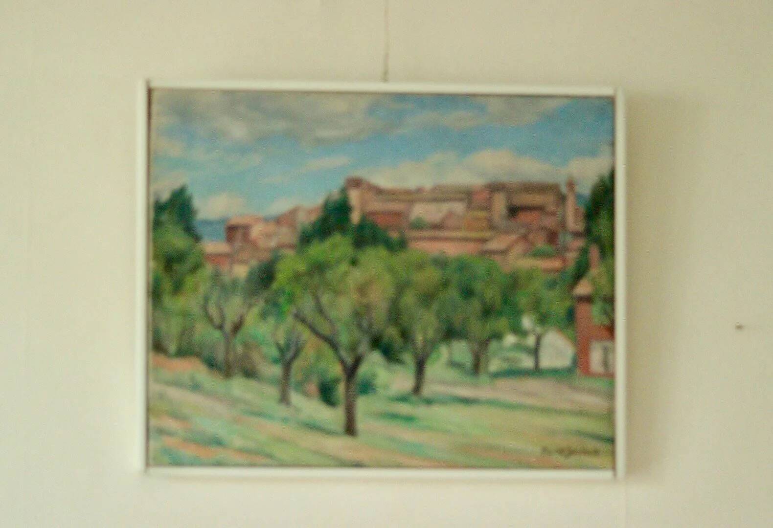 Town with trees by Folke Berlinde