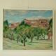 Town with trees by Folke Berlinde