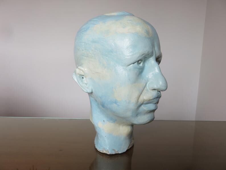 Head, plaster bust "man"