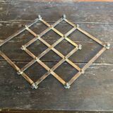 Dessous de plat ancien jacques adnet extensible métal argenté 1950 vin