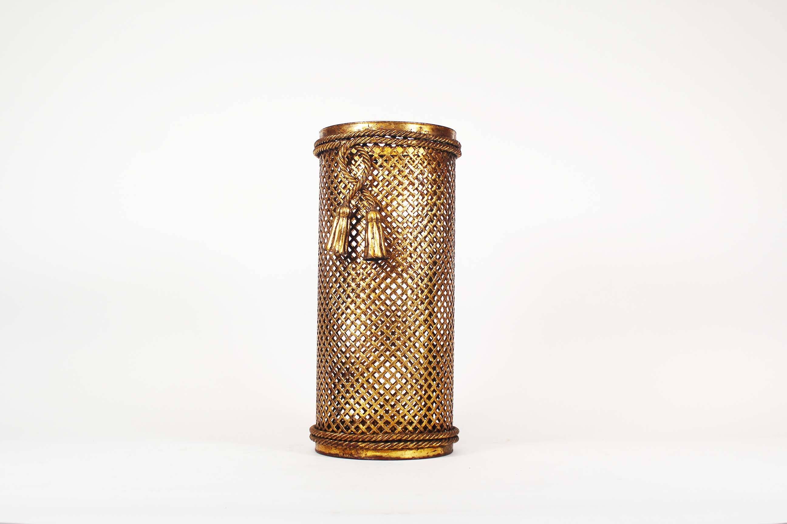 Tall Gilt Tassel Umbrella Stand by Li Puma Firenze