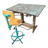 Architect's desk and chair