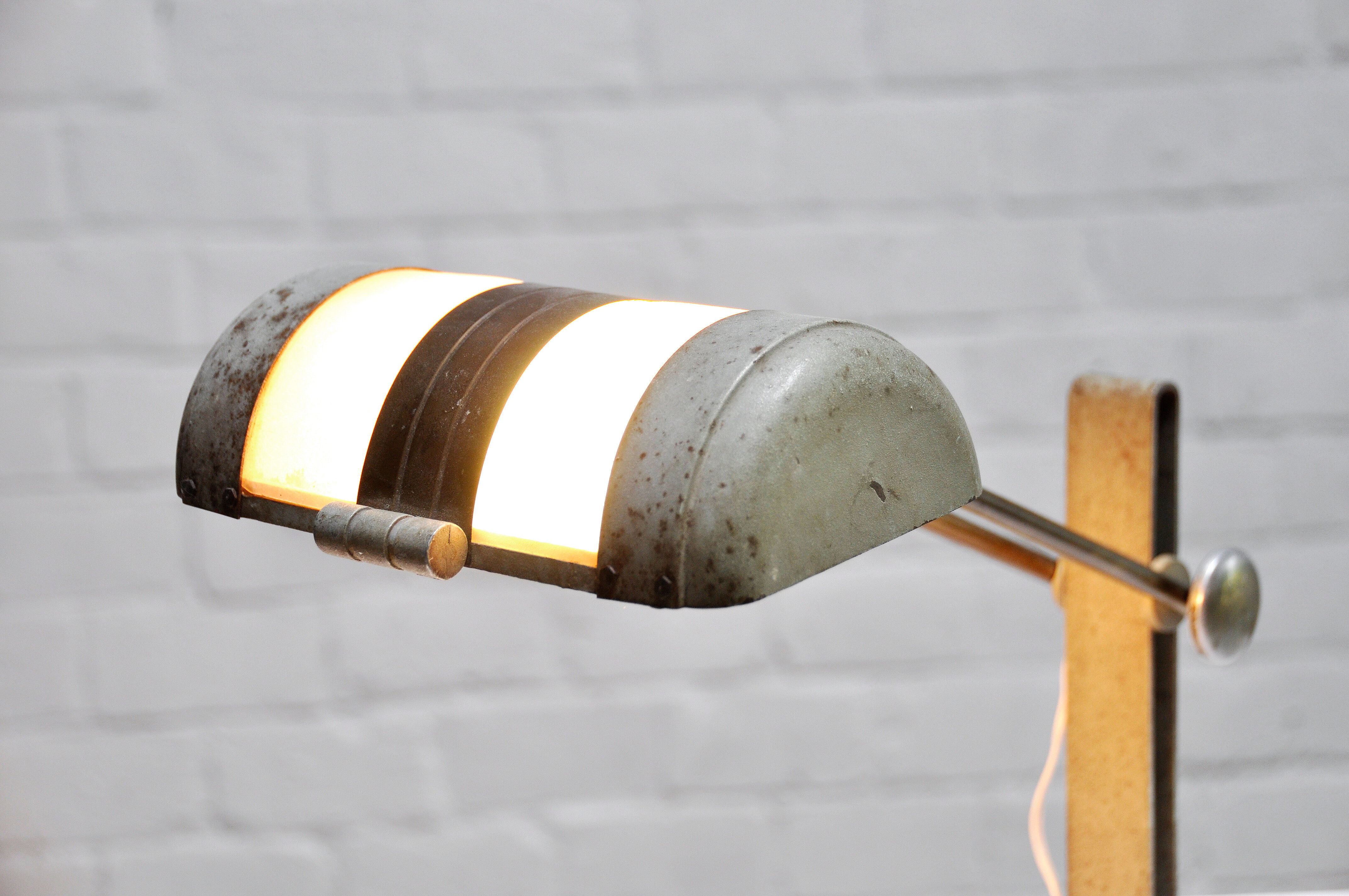 French art deco desk lamp in the style of rene koechlin, 1930s