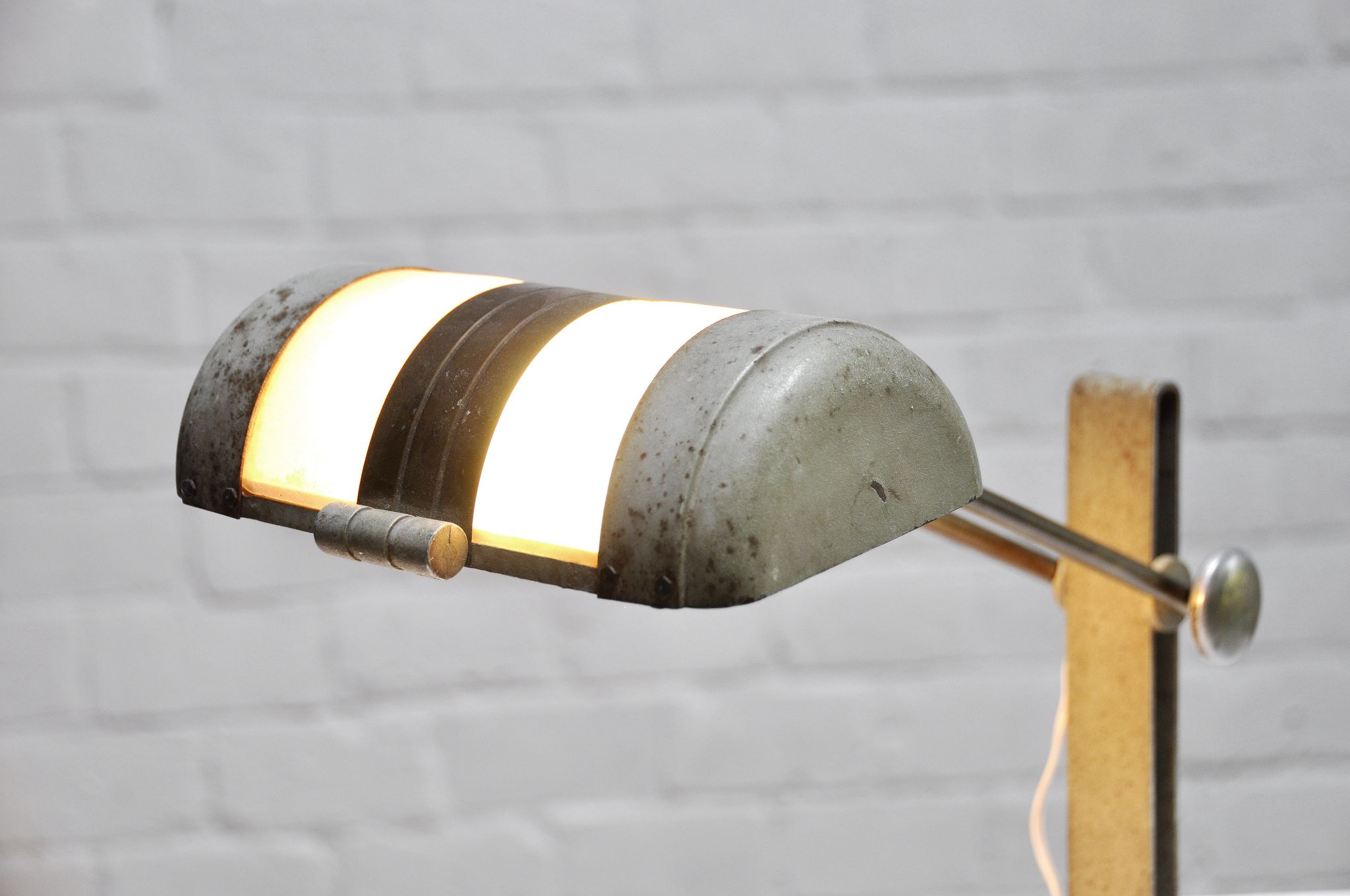 French art deco desk lamp in the style of rene koechlin, 1930s