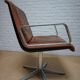 Program 2000 armchair in leather by Delta Design for Wilkhahn, 1960s.