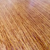 Vintage round coffee table, oak tripod legs circa 60