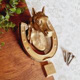 Solid brass horse door knocker