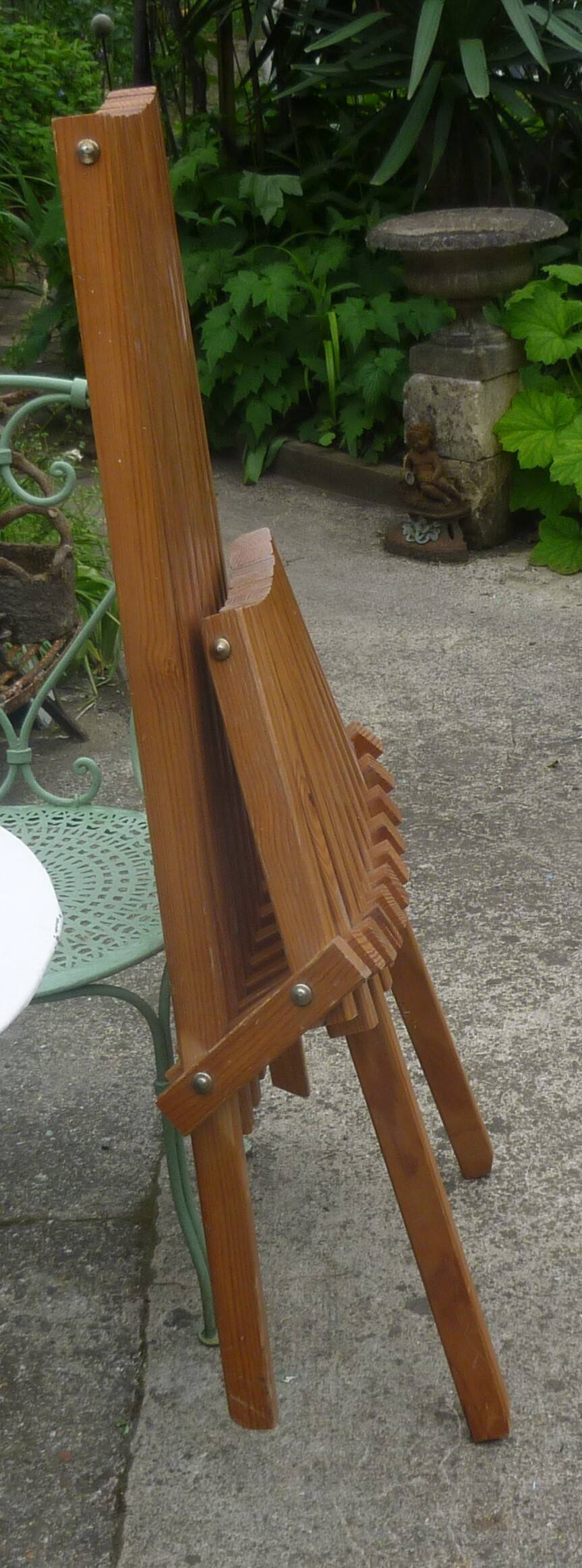vintage Scandinavian slatted sun lounger
