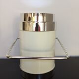 Bucket with vintage white and aluminum ice cream