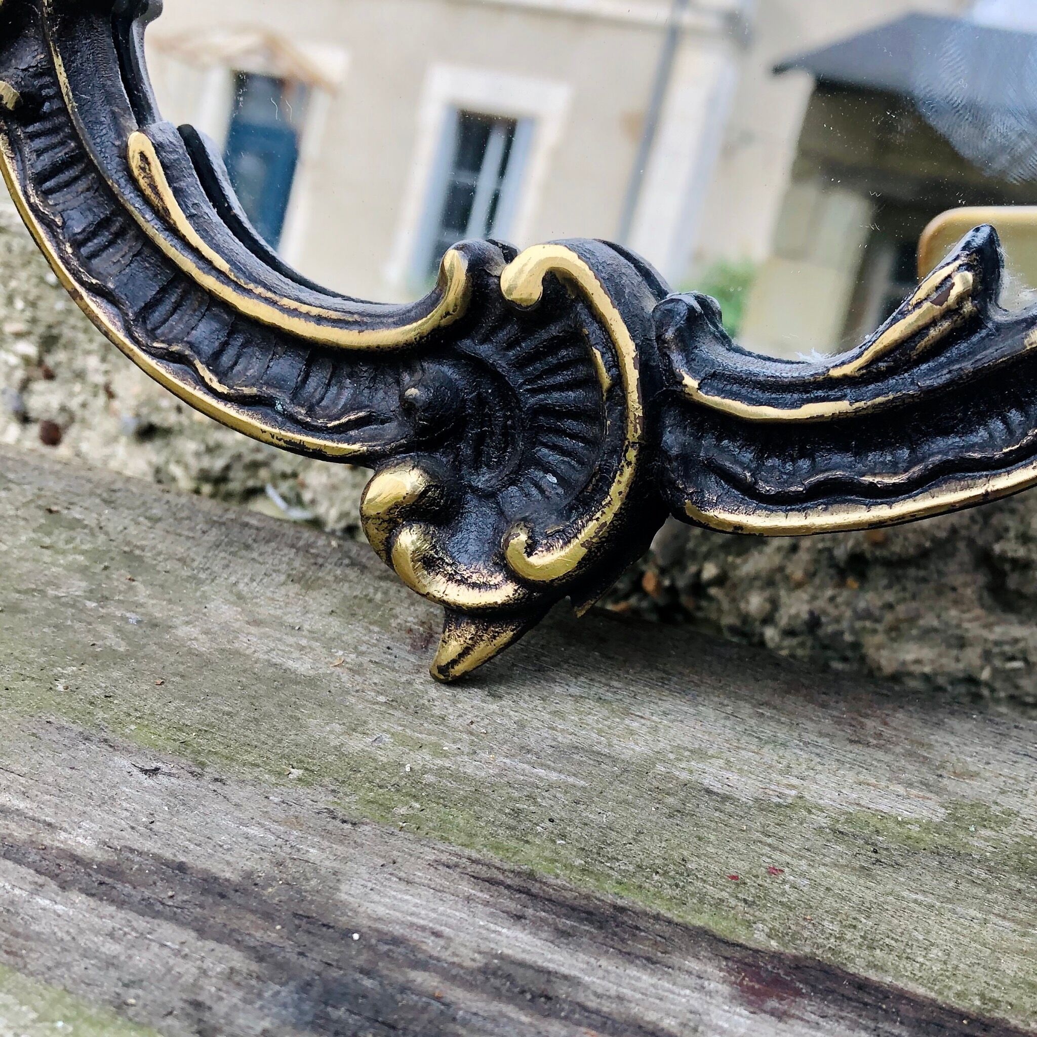Baroque metal mirror