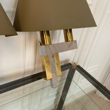 Pair of chrome and brass sconces, Italy, 1970s