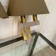 Pair of chrome and brass sconces, Italy, 1970s