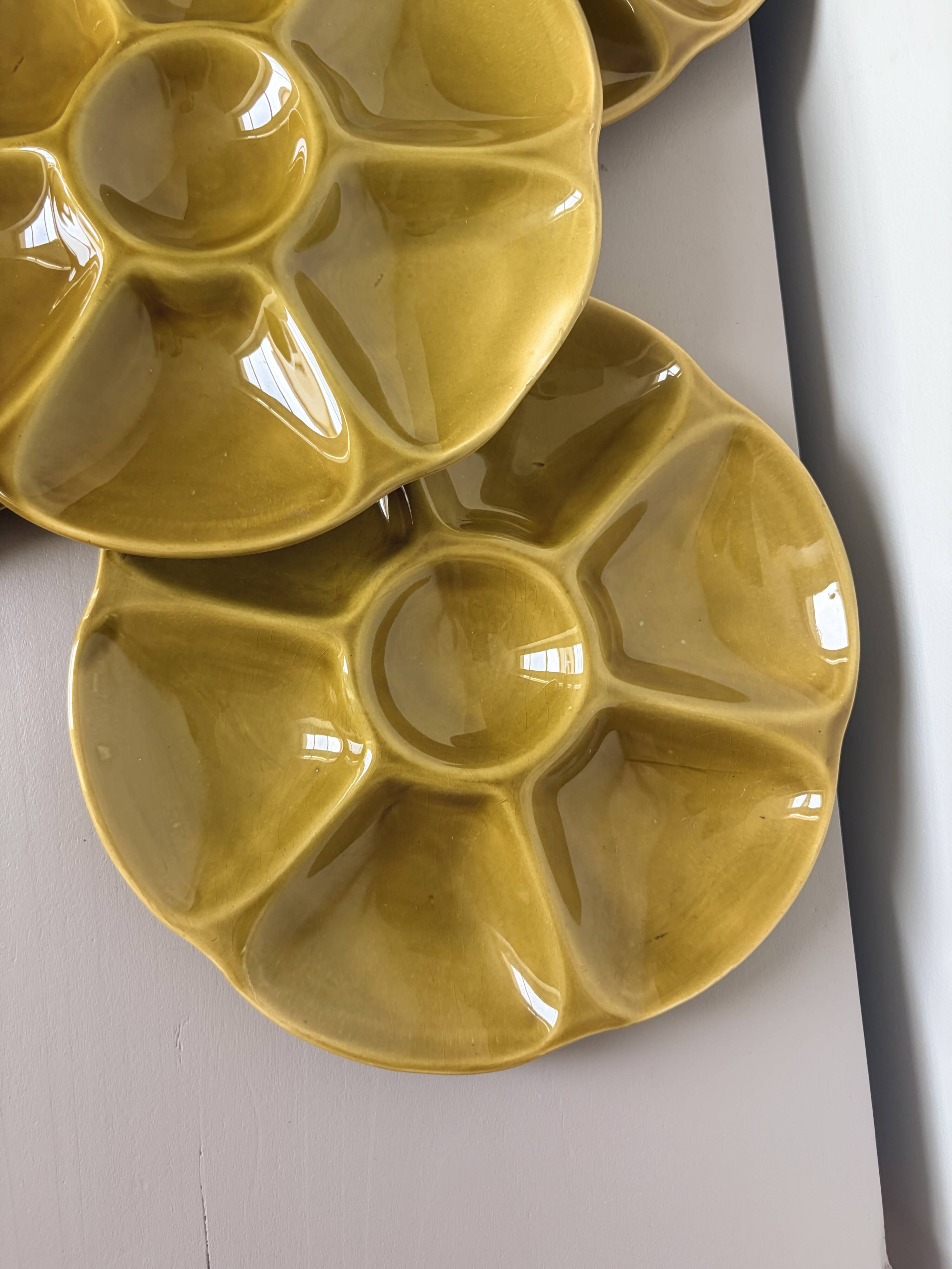 4 oyster plates Gien 2106171