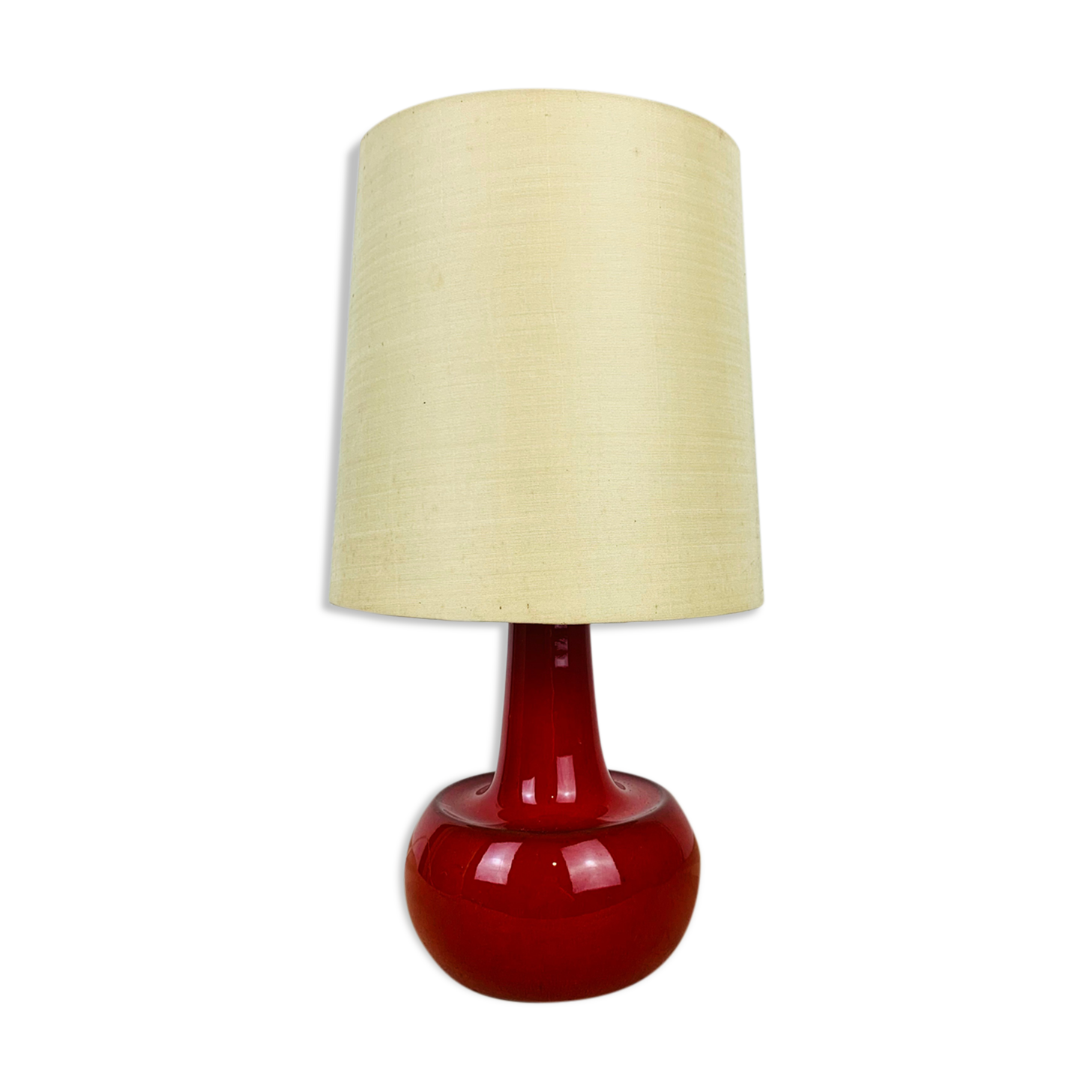 Vintage red ceramic lamp