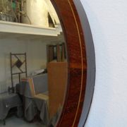 Antique mahogany oval mirror