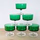 Lot de 6 coupes Luminarc vintage de couleur verte