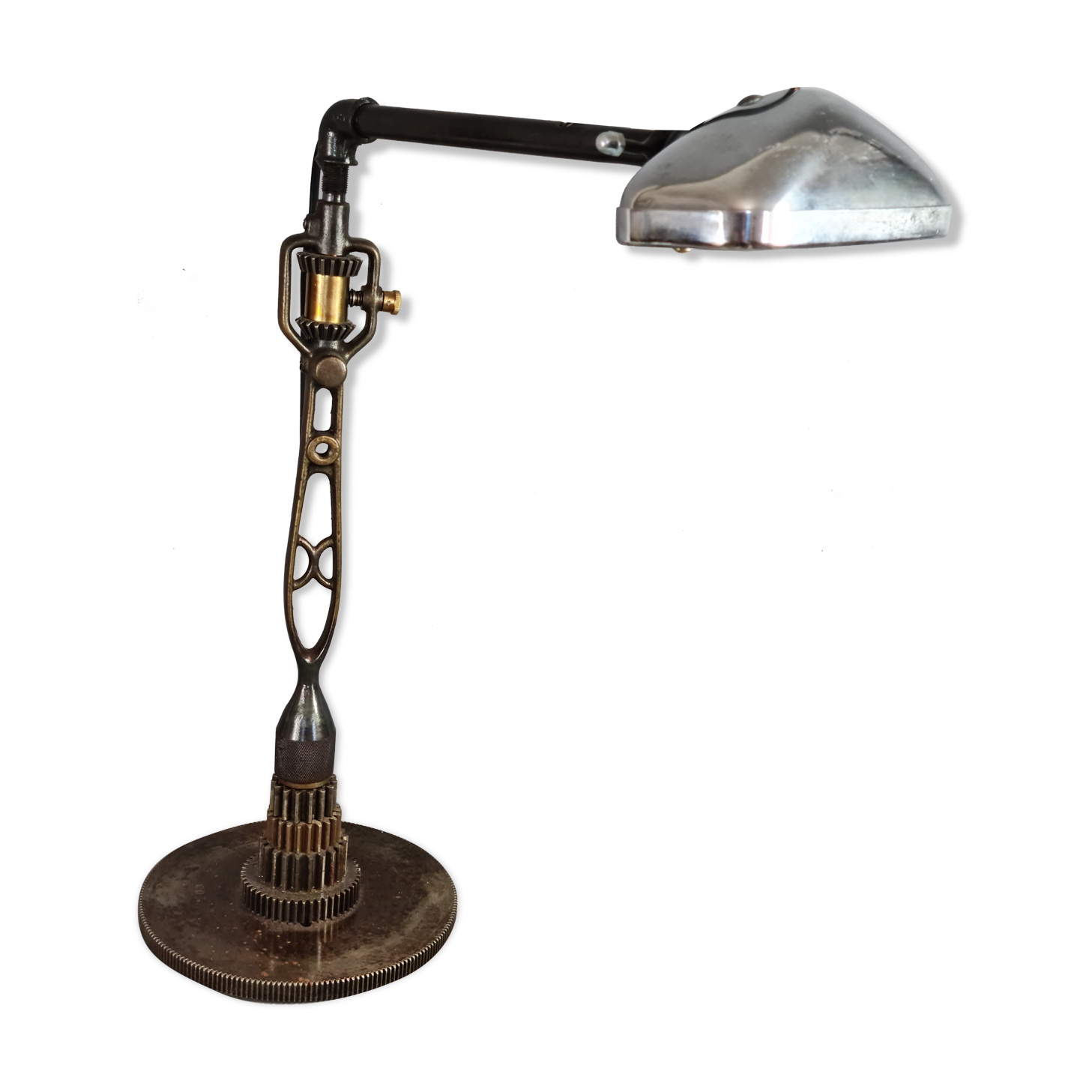 Industrial table or desk lamp, orientable. H.54 cm