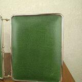 Miroir triptyque vert vintage