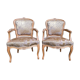 Paire de fauteuils cabriolets de style Louis XV