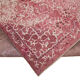 Tapis de laine rose fait main oriental unique 1980s