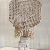 Table lamp statuette in limestone - mid 20th century